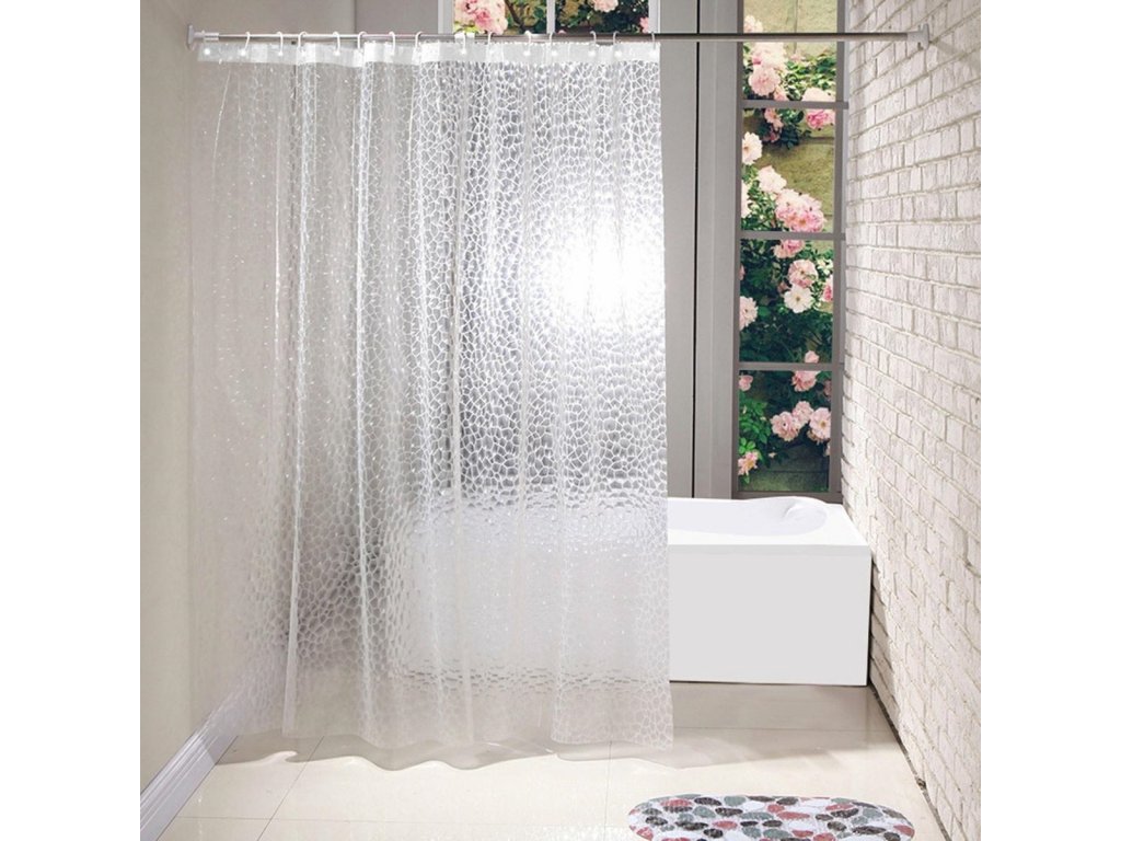 sprchový závěs do koupelny s 3D efektem
